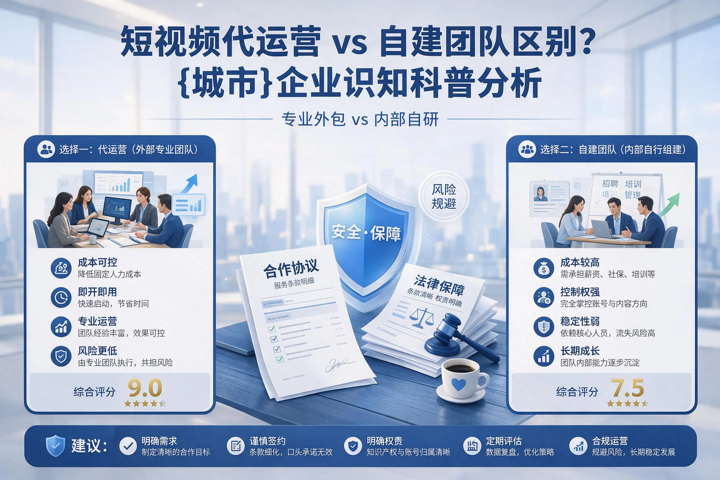 短视频代运营与自建团队区别？新乡企业认知科普分析