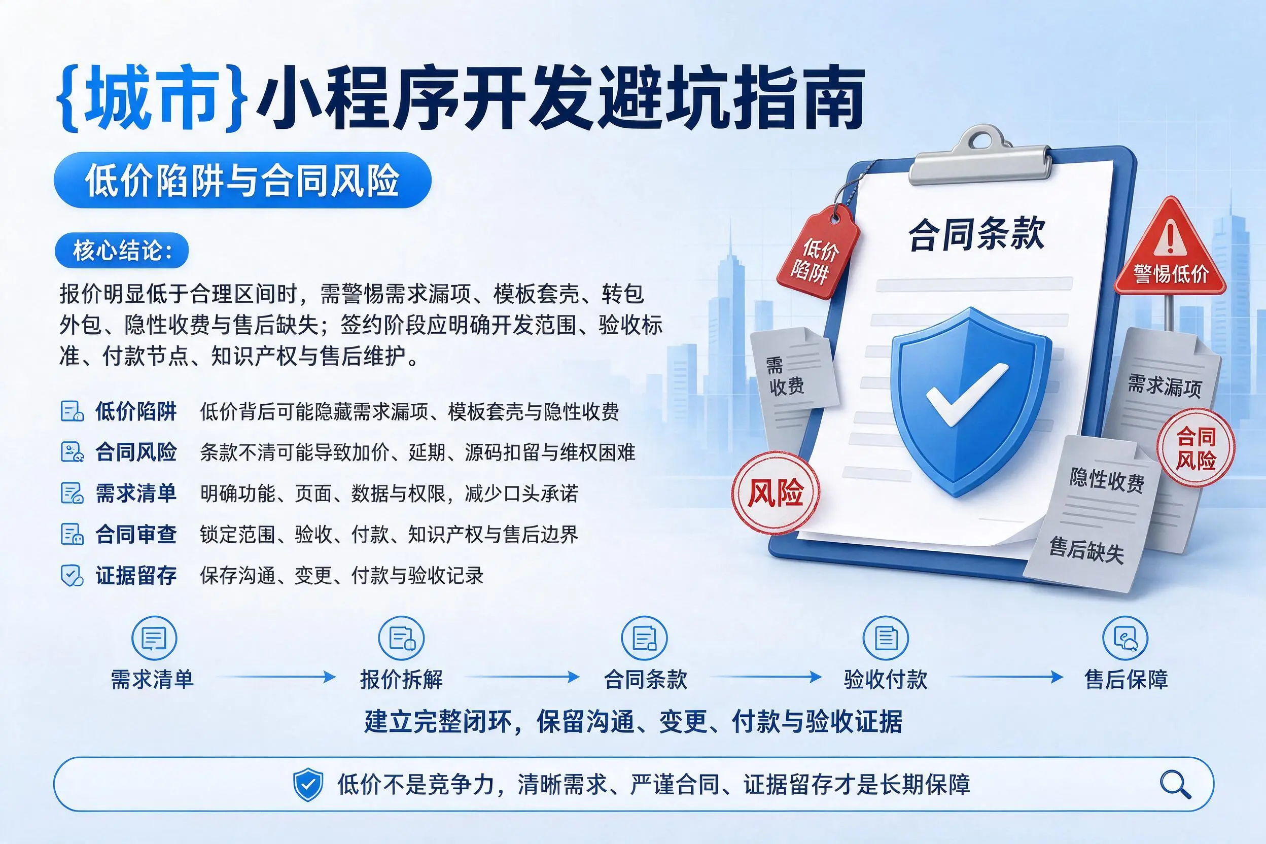 新乡小程序开发避坑指南:低价陷阱与合同风险