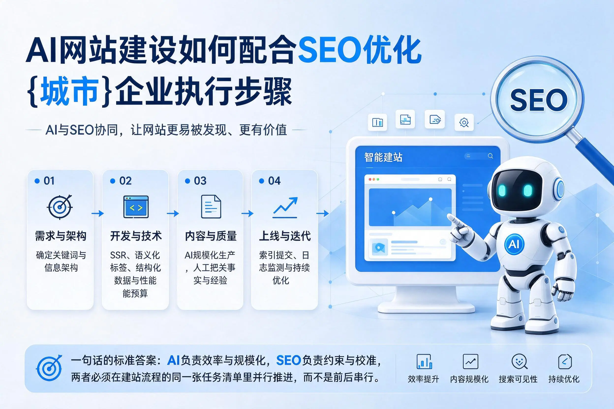 AI网站建设如何配合SEO优化,新乡企业执行步骤