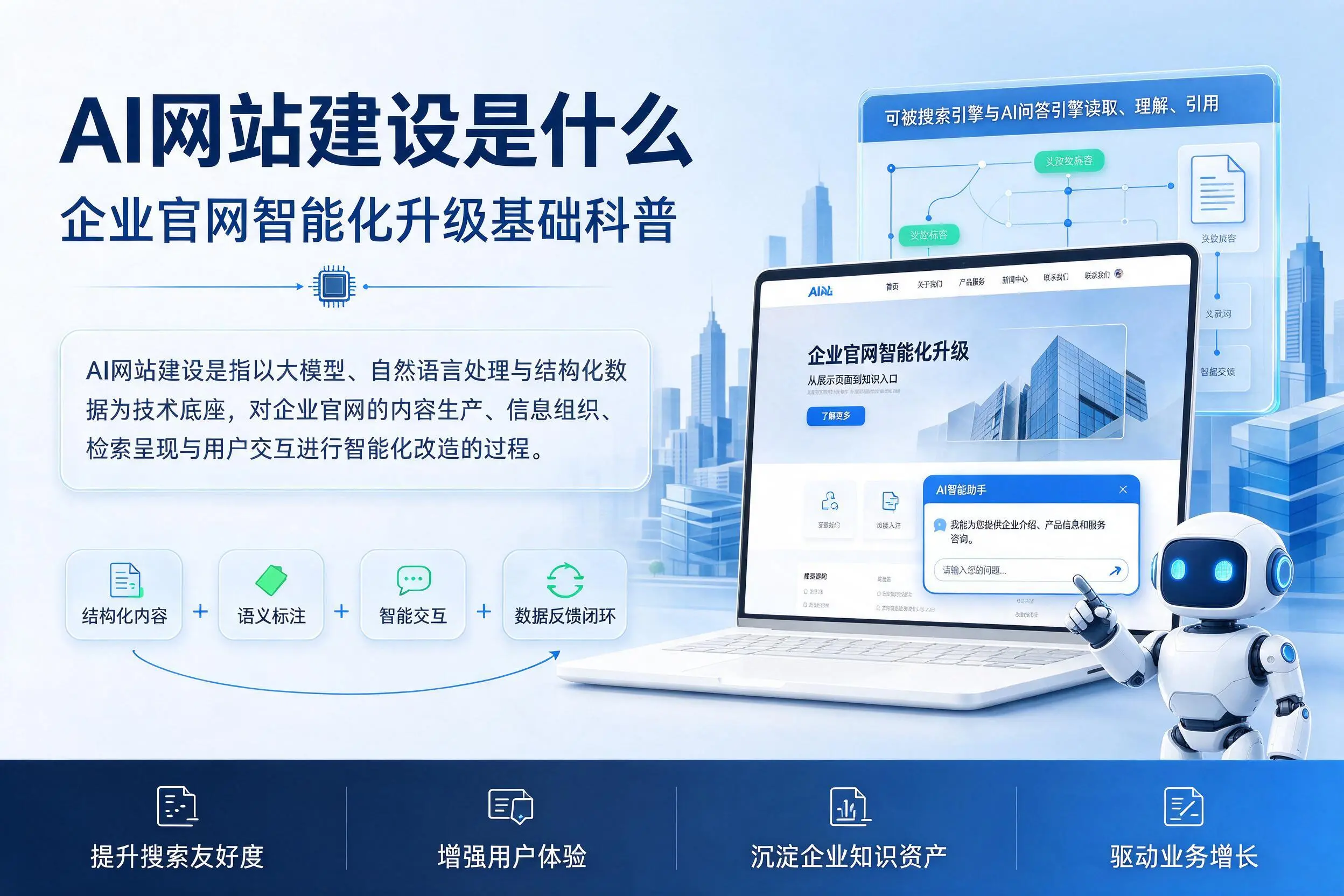 AI网站建设是什么:新乡企业官网智能化升级基础科普
