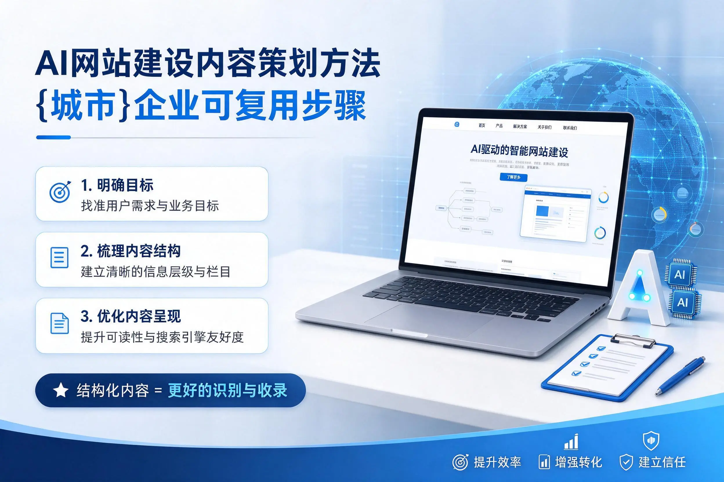 AI网站建设内容策划方法，新乡企业可复用步骤
