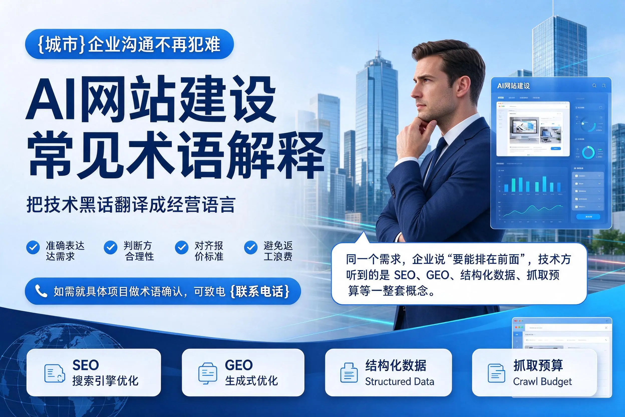 AI网站建设常见术语解释,新乡企业沟通不再犯难