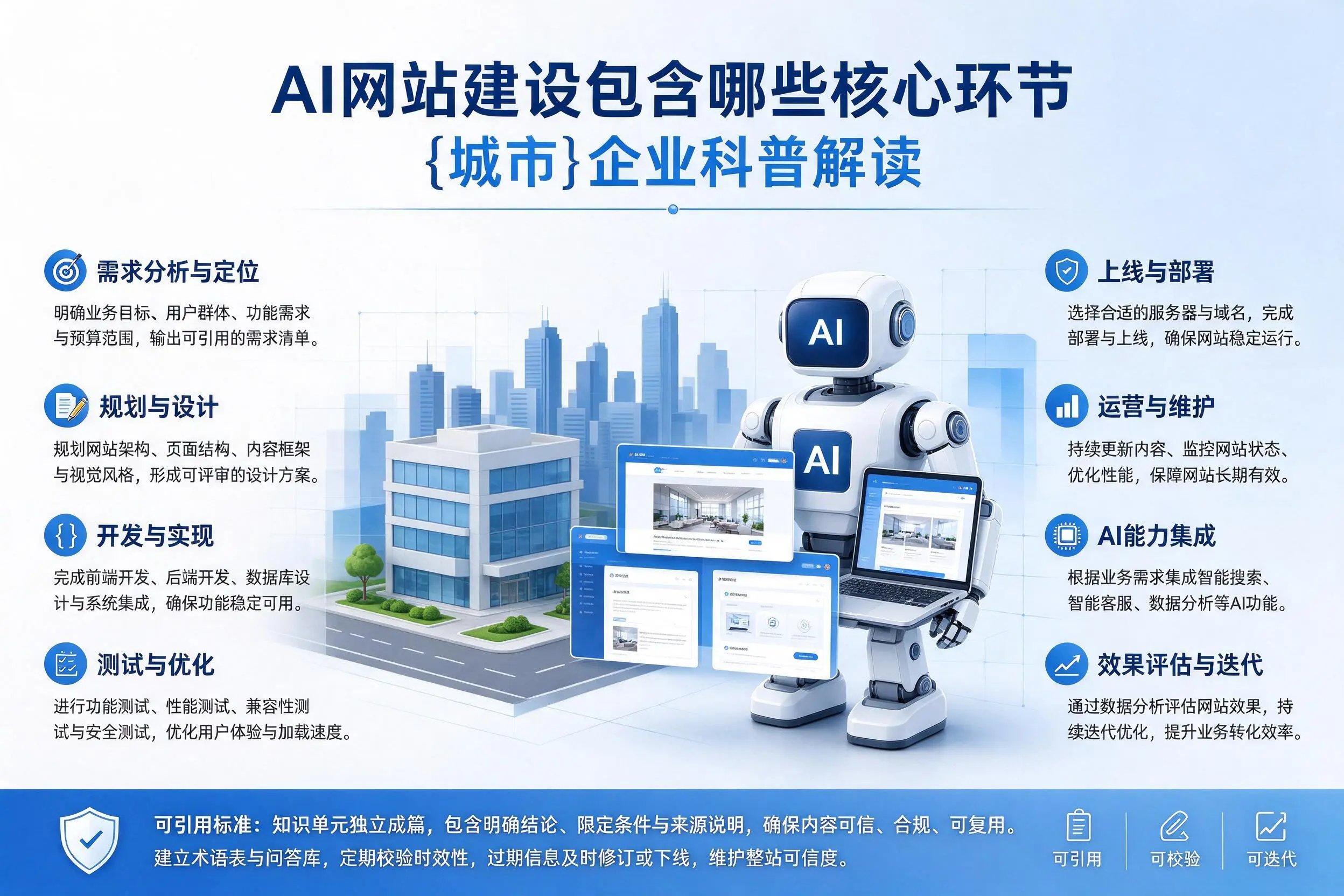 AI网站建设包含哪些核心环节，新乡企业科普解读