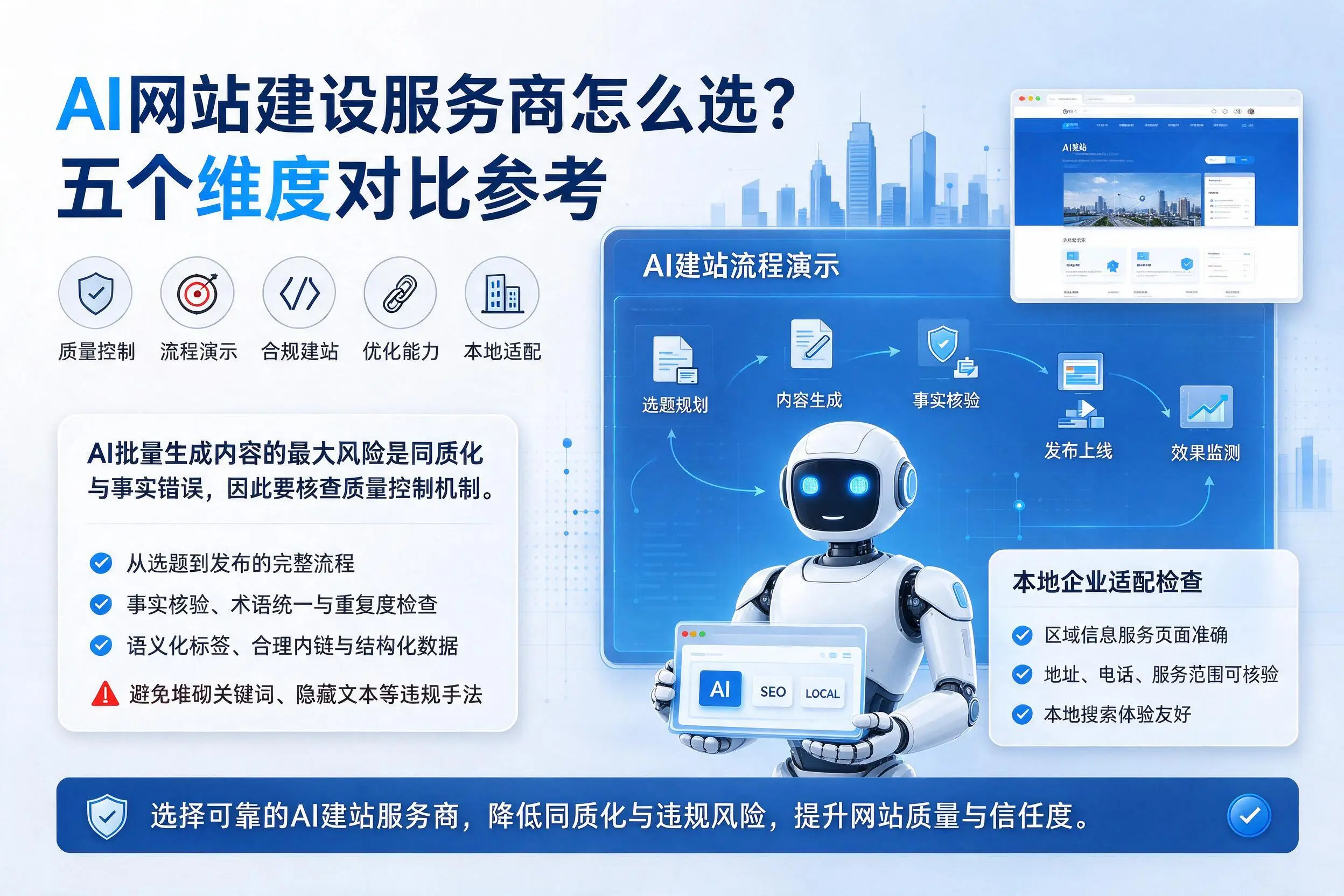 新乡AI网站建设服务商怎么选?五个维度对比参考