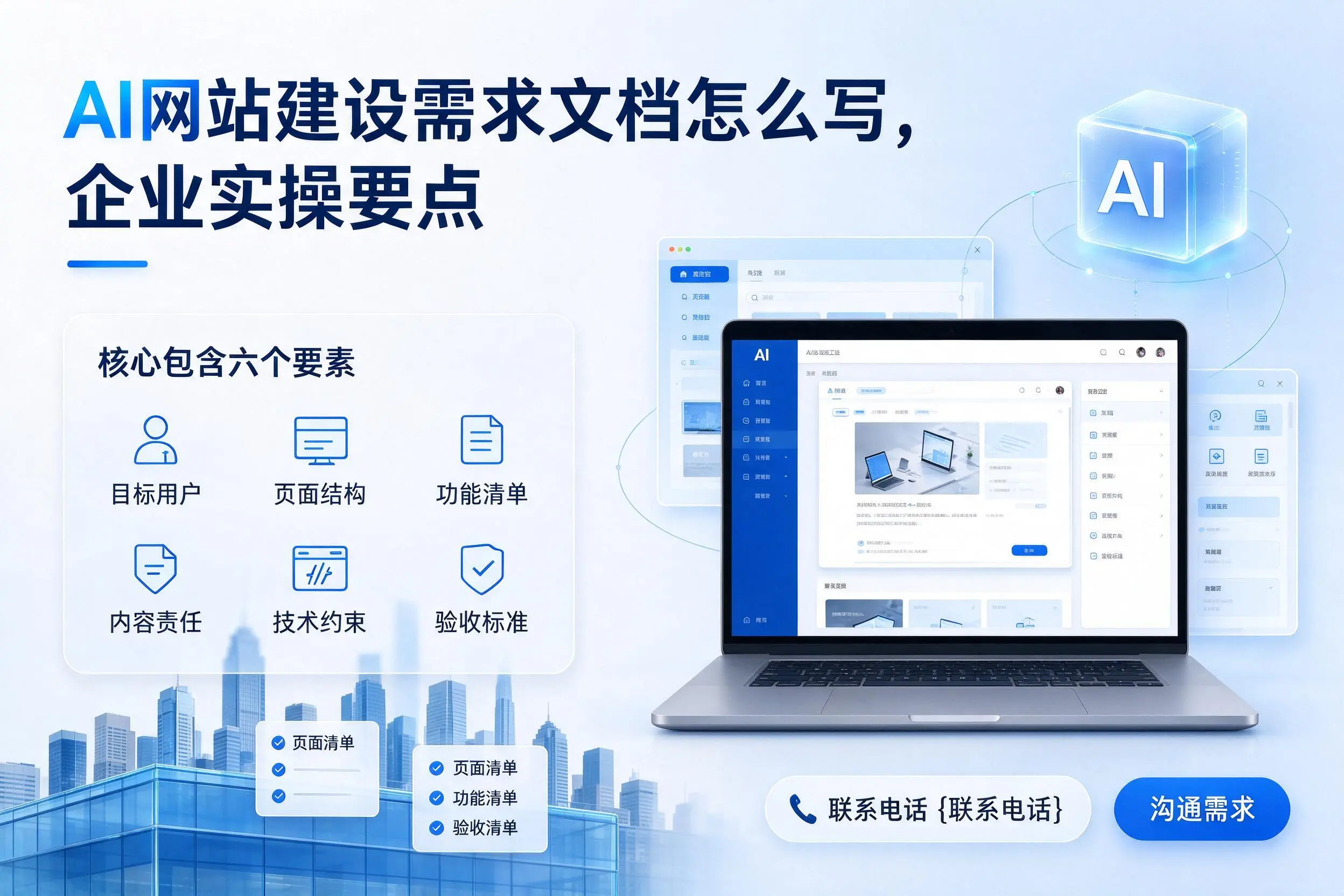 AI网站建设需求文档怎么写,新乡企业实操要点