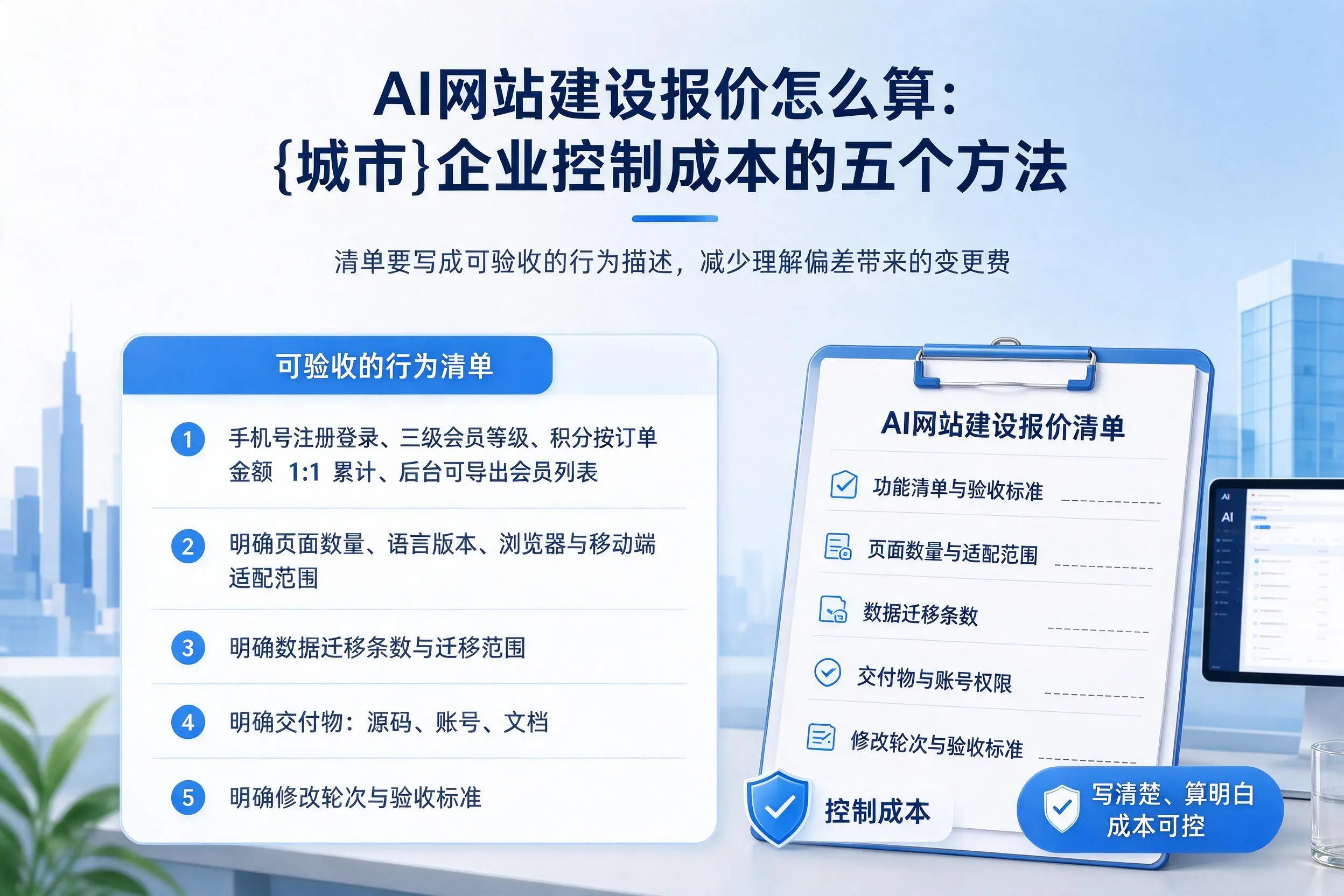 AI网站建设报价怎么算：新乡企业控制成本的五个方法