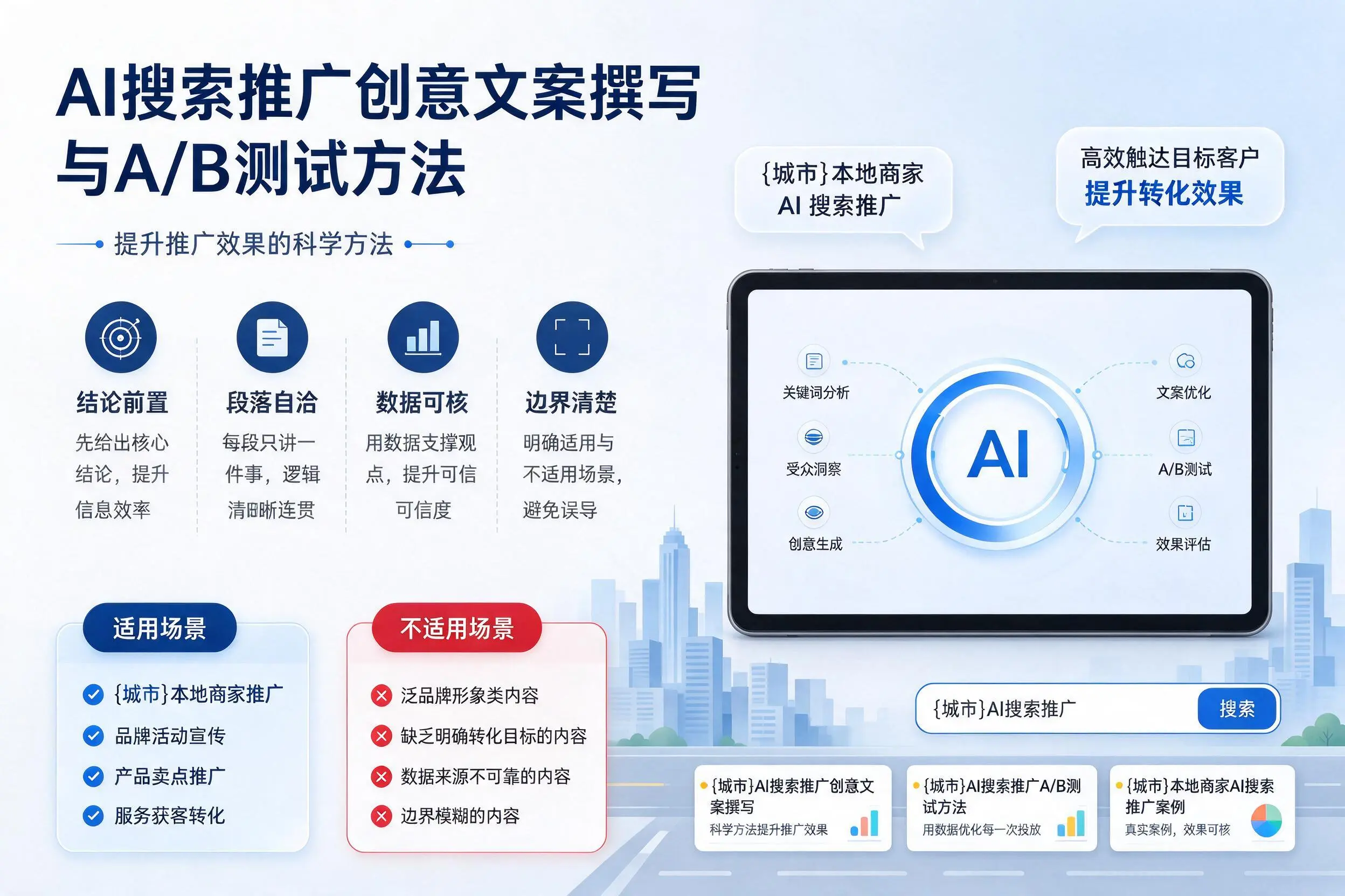 新乡AI搜索推广创意文案撰写与A/B测试方法